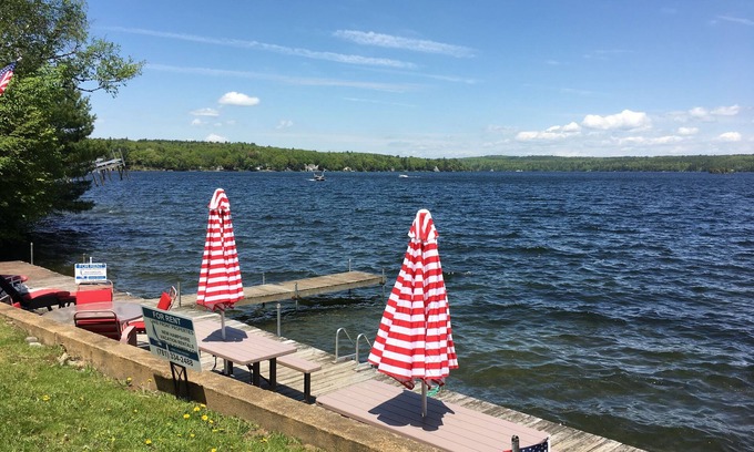 Laconia House | WATERFRONT HOME MILLION DOLLAR VIEWS BOAT HOUSE & BOAT SLIPS SITS ONTOP OF WATER