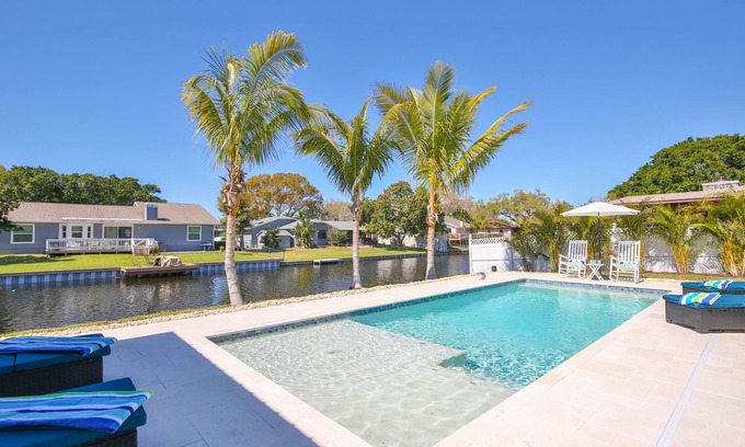 Palma Sola House | Waterfront Home w/Private Heated Pool, Newly Renovated, 10 Min to AMI