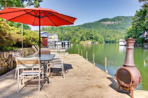 Lake Lure House | Waterfront Home with Dock Access on Lake Lure!