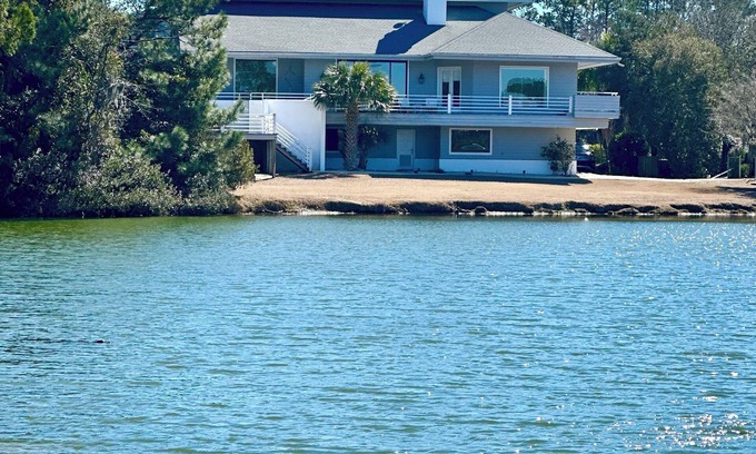 Debordieu Colony House | Waterfront Luxury Home w 5 bd-5.5 bath, private pool situated on 1 acre property