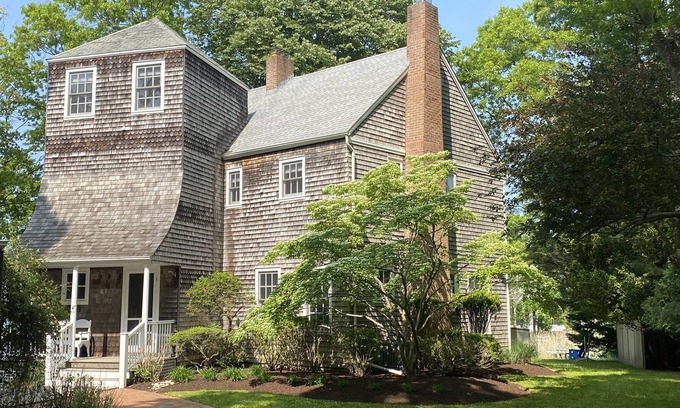 Southold House | Waterfront property with own dock and stunning views, overlooking Southold Bay.