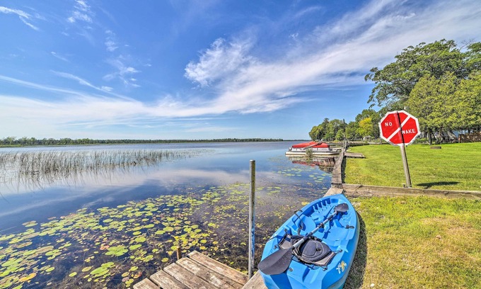 Tawas City House | Waterfront Tawas Lake Retreat w/Fire Pit!