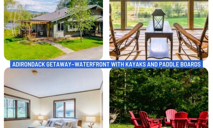 Tupper Lake House | Waterfront w/Kayaks, Paddleboards and a Hot Tub