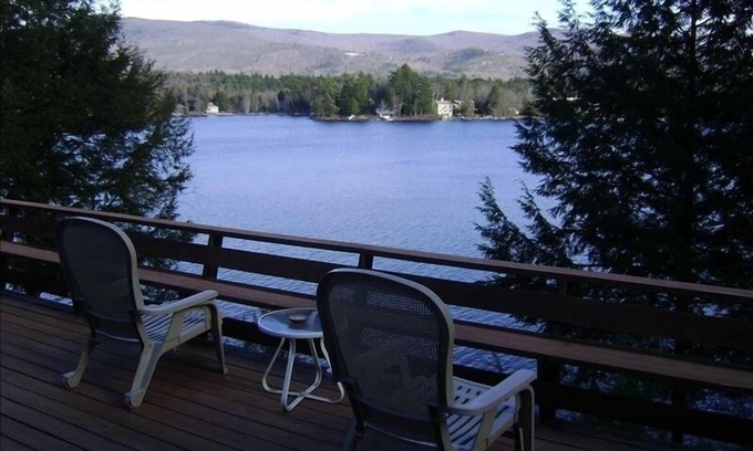Moultonborough House | Waterfront Winnipesaukee Lake House with Dock, Deck and Views