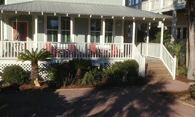 Dune Allen Beach House | WE HAVE DEEDED ACCESS TO THE BEACH IN FRONT OF THE PALMS ACROSS THE STREET.