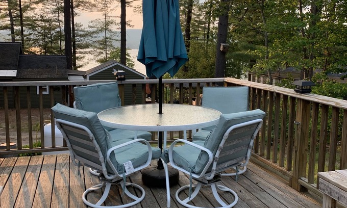 Franklin Cottage | Webster Camp - rustic getaway with Webster Lake access, fire pit & large deck!