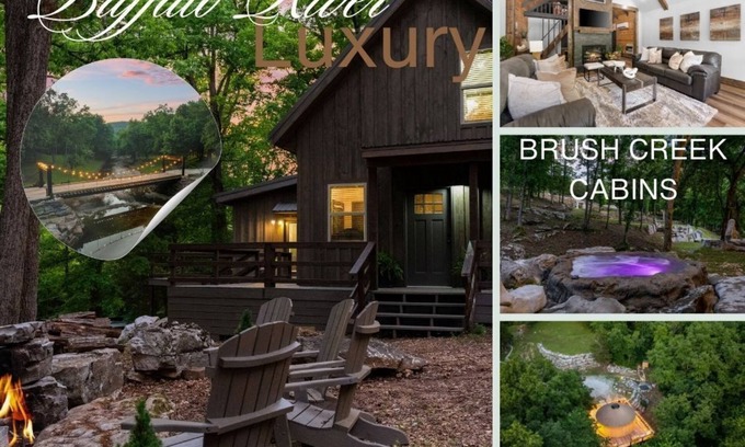 Marshall Resort | Wedding Creek Swim Hot Tub Group Buffalo River
