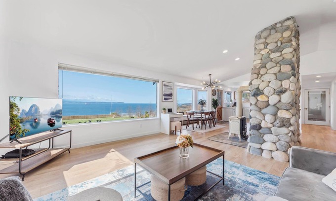 Coupeville House | Whidbey Island Getaway with Unobstructed Ocean Views