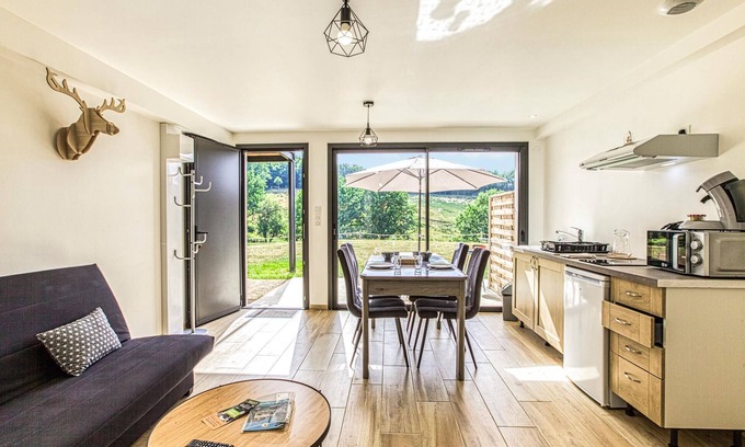 Gages Apartment | While swimming in the garden pool, watch the animals in the adjacent wildlife enclosure.