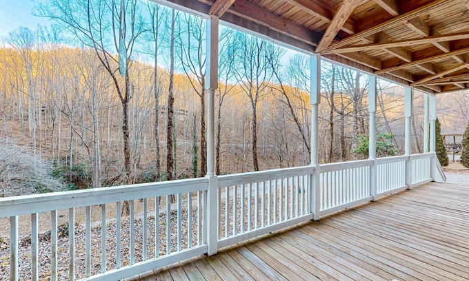 Sylva Apartment | Wilderness studio with kitchenette, jetted tub, smart TV, & AC - dog-friendly
