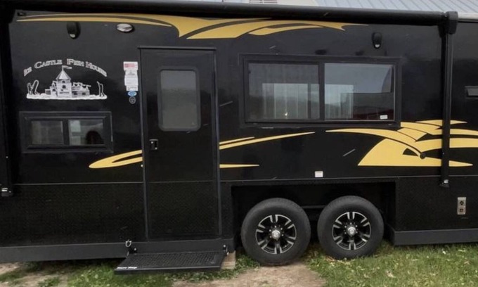 Balsam Lake RV Rental | Winter Glamping in a heated 21’ Ice Castle