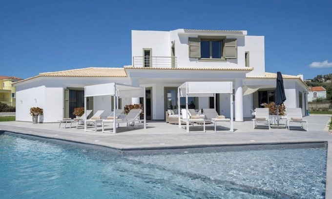 Sarlata Villa | Wonderful Leivathos Villa | Villa Azure Skies | 4 Bedrooms | Furnished Terrace.