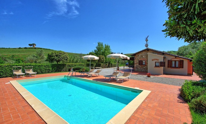 Bibbona Villa | Wonderful private villa for 6 guests with WIFI, A/C, private pool, TV, panoramic view and parking