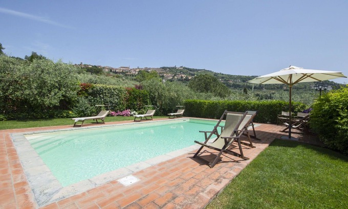 Camucia Villa | Wonderful private villa with WIFI, private pool, A/C, TV, terrace, panoramic view and parking