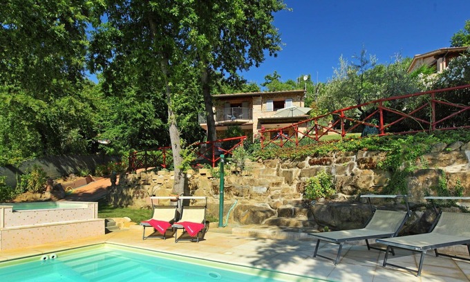 San Feliciano Villa | Wonderful private villa for 5 guests with hot tub, private pool, WIFI, TV, patio and parking