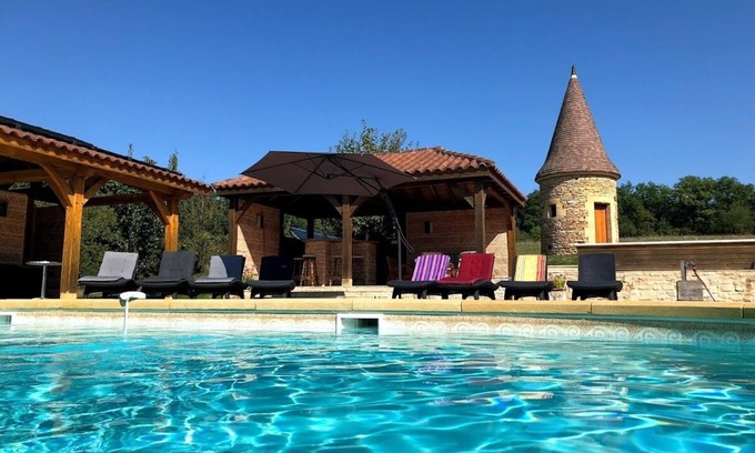 Marnac Other | wonderfull house on private grounds with pool and roman hot water bath