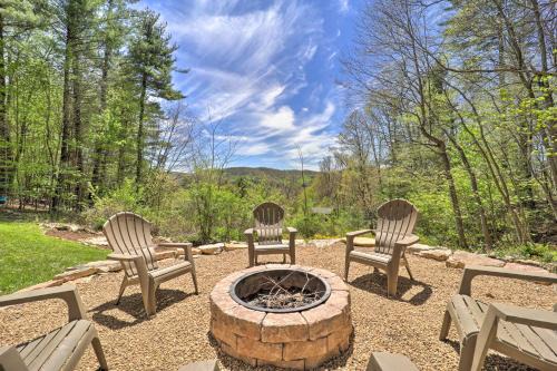 Boone House | Woodsy Mountain-View Getaway with Hot Tub!