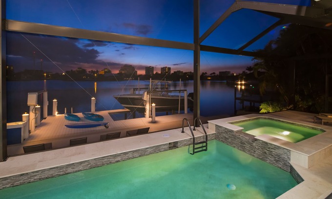 Marco Island House | WOW! Over the TOP VIEWS from NEW 4 bed/4.5 bath two story home w Pool & Spa