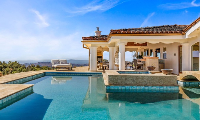 Ojai House | Yoga Studio, Gated Compound with Main House & Guest House Pool, Spa,