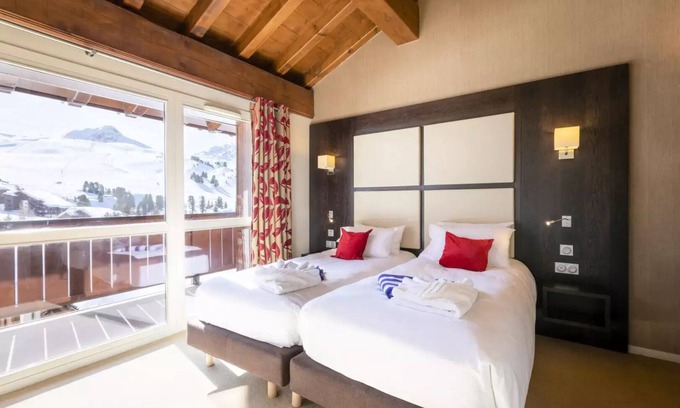 Belle Plagne Apartment | Zimmer 4 Personen Balkon - Vollpension