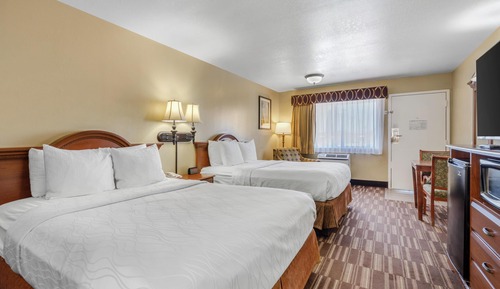 Standard Room, 2 Queen Beds, Non Smoking, Refrigerator & Microwave