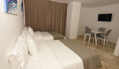Room, 2 Double Beds, Non Smoking, City View