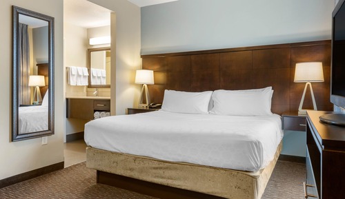 Studio Suite, 1 Queen Bed, Accessible, Kitchen (Comm, Roll-In Shower)