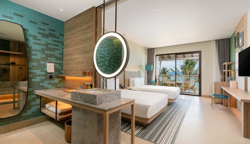 Standard Room, 2 Double Beds, Balcony, Ocean View