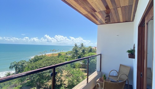 Suíte 303 Quarto Duplo Deluxe com Varanda e Vista do Mar