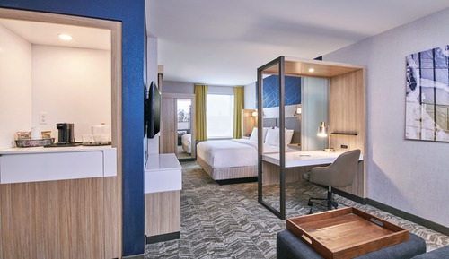 Suite, 1 King Bed with Sofa bed (Hearing Accessible)