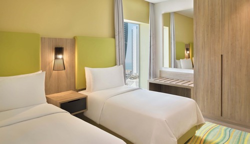 Studio, 2 Twin Beds, City View