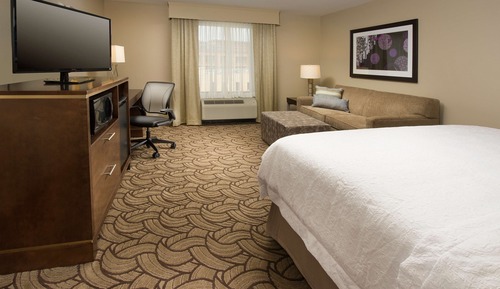 Room, 1 King Bed with Sofa bed, Refrigerator & Microwave