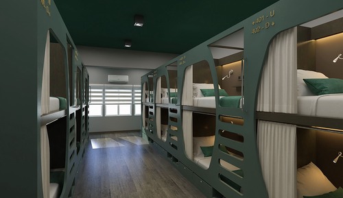 Shared Dormitory, Mixed Dorm, Shared Bathroom, City View (14 Beds)