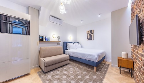 City Studio, 1 Queen Bed with Sofa bed, Kitchen