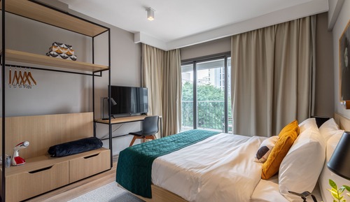 Traditional Studio, 1 Double Bed, Patio