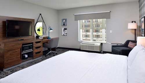 Room, 1 King Bed with Sofa bed, Refrigerator & Microwave