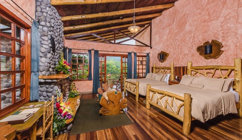 Deluxe Room, 2 Double Beds, Fireplace, Mountain View
