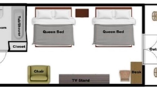 Comfort Room, 2 Queen Beds