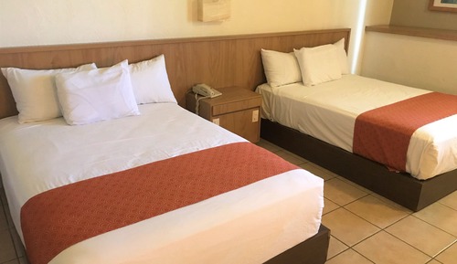 Basic Room, 2 Double Beds, Roll-in Shower, Ground Floor