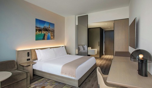 Room, 1 King Bed with Sofa bed (Hearing Accessible)