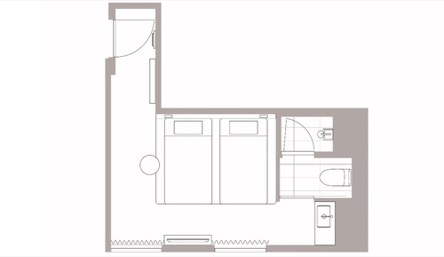 Deluxe Corner Twin - Non Smoking [MAX 4 Guests: 2 adults and 2 children(5 years old or younger)