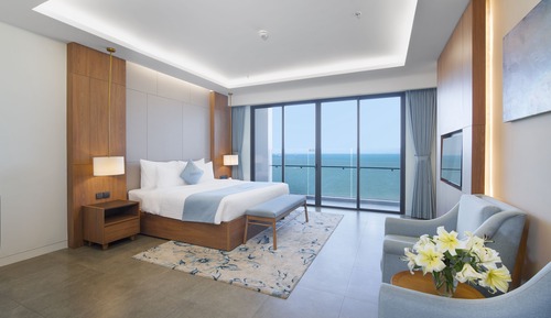 Executive Double Room, 1 Queen Bed, Balcony, Beach View