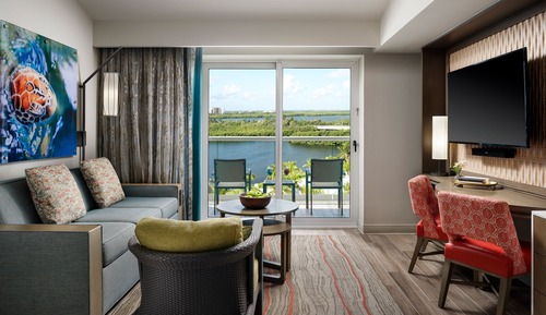 Studio, 1 King Bed with Sofa bed, Non Smoking, Lagoon View (Balcony)