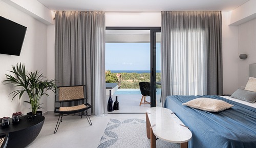 Luxury Studio Suite, 1 King Bed, Private Pool, Sea View