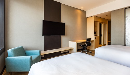 Room, 2 Double Beds, Accessible (Roll-In Shower)