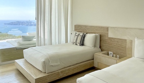 Comfort Room, 2 Double Beds, Beach View