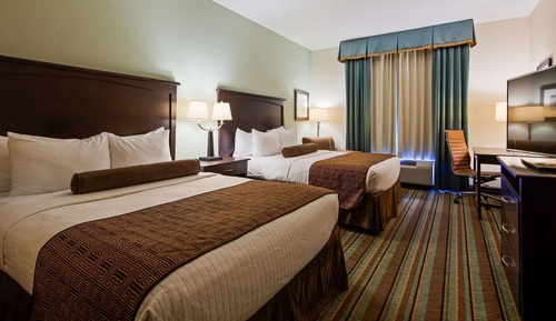 Standard Room, 2 Queen Beds, Non Smoking, Refrigerator & Microwave