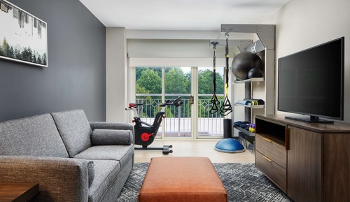 Suite, 2 Double Beds, Accessible, Bathtub (Fitness Suite W/ Trx - Chin Up Bar)