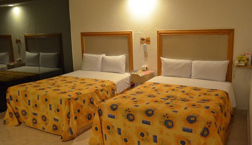 Basic Double Room, 2 Double Beds, Private Bathroom