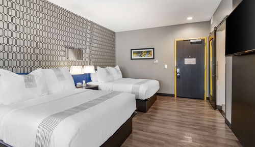 Standard Room, 2 Queen Beds, Non Smoking, Refrigerator & Microwave